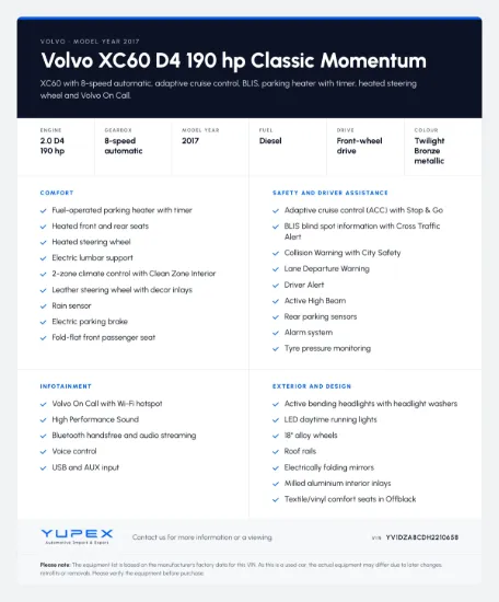 Picture of VOLVO XC60 2,0 D4 Momentum
