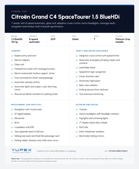 Picture of CITROËN Grand C4 SpaceTourer 1,5 BlueHDi 130 hk MPV EAT8