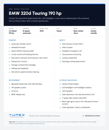 Picture of BMW 3-Serie 320d 2,0 Touring Steptronic